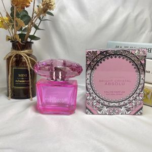 Woman Perfume 90ml Absolu Fragrance Eau De Toilette Long Lasting Good Smell EDT Lady Girl Pink Diamond Crystal Parfum Floral Fruity Cologne Spray High Quality