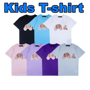 дизайнерская одежда для мальчиков, пальмы, детские футболки для малышей, хлопчатобумажные девочки-ангелы, детские дизайнеры, простая футболка с короткими рукавами, детские разноцветные футболки