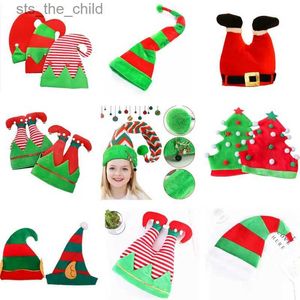 Beanie/Kafatası Kapakları Noel şapkası Yeni kalınlaşmış yaratıcı elf şapka şekli şapka tatil parti topu palyaço cadılar bayramı DIY hatl231025