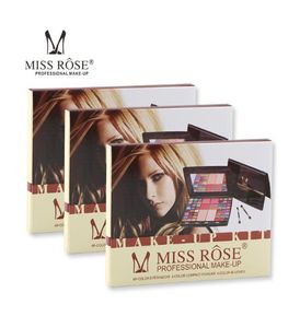 Miss Rose 48 цветов Профессиональный визажист Палитра теней для век Румяна Компактная пудра с матовым блеском и кистью8925440