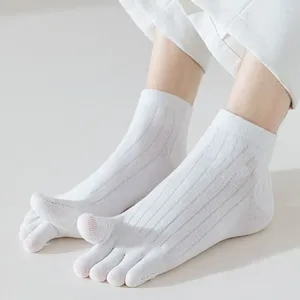 Мужские носки с пятью пальцами до щиколотки, спортивные хлопковые мужские дышащие, моделирующие, антифрикционные, без выступа, с пальцами ног