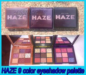Beauty Haze 9 цветов Прессованная палитра теней для век Фиолетовый песок Хаки Мерцающие матовые тени для век Пудра 3 стиля Макияж глаз3011623