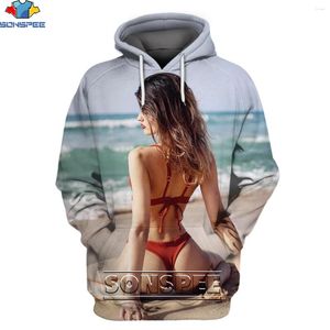 Erkek Hoodies Sonspee Plaj Tutku Modeli Seksi Bikini Kız Kalçaları Tanga Erkek Kadınlar Harajuku Street Giyim Otaku Hoodie Unisex