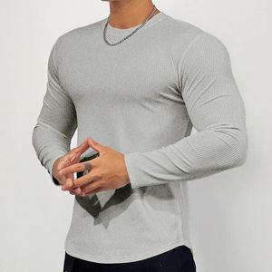 Men's T Shirts Running T-shirt Compression Shirt Fitness Workout Long Sleeve Training Tops Muscle Tees Casual Sport Male