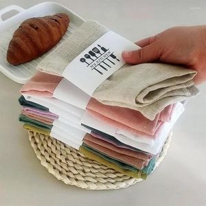 Masa peçete pamuk keten poli kumaş ev mutfak sade renk placemat kare çay havlu ramie 4 parça boyut 40 cm