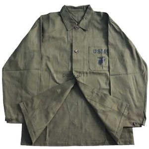 Erkek Ceketler USMC Softshell Ceket Donanma Deniz Piyadeleri Sıradan Ceket Retro WW2 ABD Ordusu HBT Üniforma Erkekler Askeri Giysiler YQ231025
