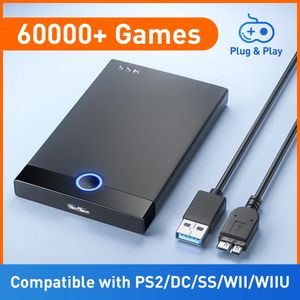 Oyun Denetleyicileri Joysticks Süper Konsol 500g Oyun Konsolu HDD 60000 Oyunlar 60 Emülatör PS2/DC/SS/MAME/ARCADE Fişi ve Oynat Video Oyunu ile Uyumlu