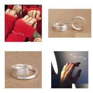 Кольца-кольца, модные большие кольца из стерлингового серебра для женщин и девочек, кольцо Joyas De Plata, богемные ювелирные изделия, оптовая продажа, Прямая поставка Dhgarden Ottpb