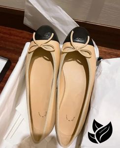 Bale Daireler Klasik Elbise Ayakkabı Kadın Pembe Beyaz Deri Tüvit Bez İki Renk Eklenmiş Yay Yuvarlak Ayak Ayakkabı Çıplak Kadın Sneaker Fishermans Ayakkabı