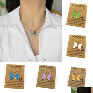 Pendant Necklaces Beauty Butterfly For Women Girl Special Gift Mother Daughter Fine Chain Chokers Sister Friend Gifts Drop Delivery Je Dhjkb