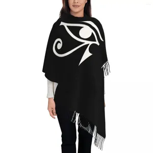Шарфы, женский шарф с кисточками, глаз Гора, большая мягкая теплая шаль, накидка, египетский символ, подарки, пашмина