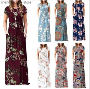 Temel gündelik elbiseler bahar yaz boho uzun elbise kadınlar için çiçek moda baskı giyim elegantes gece elbise vestidos de mujer rahat baratos t231026