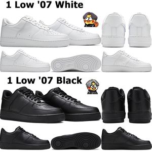 Designer Casual Shoes Mens Womens Running Shoes The Classics 1 low 07 White Black Men Women Triple Outdoor Sports Platform Flat Sneakers