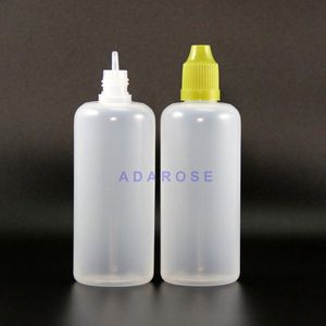 100ml 100 PCS/Lot LDPE Plastik Damlalı Şişeler Çocuk geçirmez Güvenlik Kapakları İpuçları Sıkılabilir Uzun Meme TFMTD WVEWW