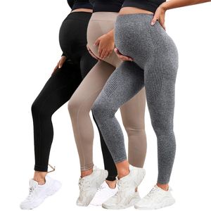 Maternity Bottoms Elastic High Waist Leggings Skinny For Pregnant Women Belly Support Postpartum Leggins Body Shaper Fitness Trousers 231026