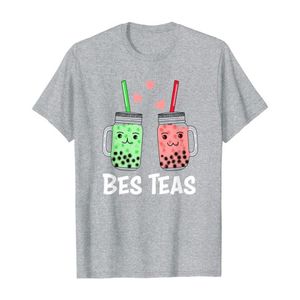 Bes Teas Чайная рубашка Boba Очаровательная подарочная футболка Friends Forever241p