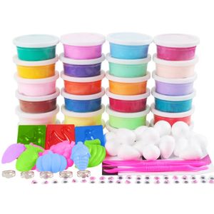 Clay Dough Modeling 24 Colors Ultra Light Clay NonToxic Storage Box Tools Child Dough Christmas Gift 231026