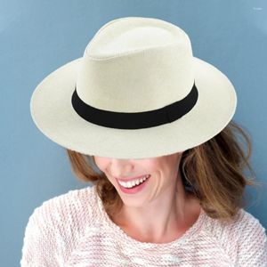 Beralar 2023 Monnbiffy Summer Big Bregmed Top Hat Unisex Klasik Açık Sunhat Plaj Saman Güneş Koruyucu Çiftçi Güneş