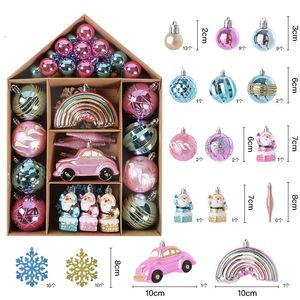 Christmas Decorations 70 Pcs Ornaments Ball Set Xmas Tree Hanging Pendants Navidad Noel Decoration Home Year Gifts 2023 231026