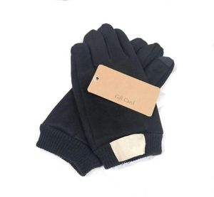 Leather Gloves Matt Fur Mittens PU Five Fingers 4 Colors With Tag Male Suede Split Finger Gloves Wholesale