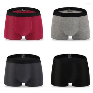 Underpants 4pcs/lot Men's Sexy Underwear Cotton Boxers Man Breathable Panties Solid Shorts Brand Plus Size 4xl
