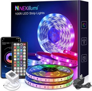 Other Event Party Supplies RGB Led Strip Lights 5050 DC12V Bluetooth Controller Ribbon Tape for Colorful Children in Room Christmas TV Backlight Band 231026