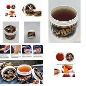 Pomades Waxes Suavecito Pomade Hold 4 Oz Strong Firme Hair Oil Wax Mud Gel 113G Drop Delivery Products Care Styling Tools Dhiwm