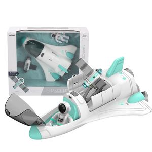 Aircraft Modle Spot spaceship spray aviation aircraft model children's sound and light space aerospace toys 231026