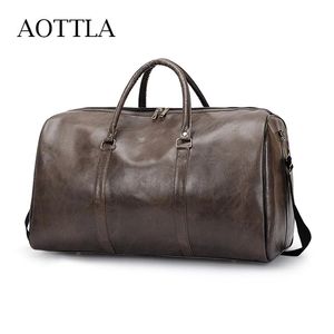 Duffel Bags AOTTLA Handbags For Women Travel Bag Ladies Sports Fitness Pack Pu Leather Shoulder Bag Luggage Crossbody Bag Duffle Bag Men 231026