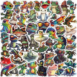 50Pcs Psychedelic Frog Stickers Hallucinogenic Frog Graffiti Stickers for DIY Luggage Laptop Skateboard Motorcycle Bicycle Stickers