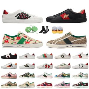 Designer Ace Sneakers ayakkabıları Embroidered Bee Stars Snake Tiger Tennis 1977 Off The Grid Canvas Green Red Web White Leather Screener Low Top Trainers