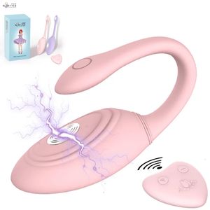 Giocattoli per adulti Scosse elettriche vibranti vibratori per uova per le donne Wireless G Spot stimolatore del clitoride giocattolo del sesso massaggiatore vaginale esercizio palla Kegel 231026