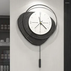 Настенные часы для кухни, современный дизайн, часы в китайском стиле, 3d кварцевые, в стиле фанк, цифровая скандинавская маятниковая палочка, декор для дома, WW50WC
