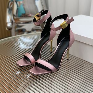 2024 Designer New Shoes Sexy Half Pack Fashionable Bright Leather Luxury Sandals Lacquer Leather Thin High Heels Internet Celebrity Same Style Sandals