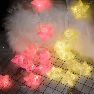 Gece Işıkları Mycyk Battery Yıldız Işık Dize Noel Ağacı Dekoratif Led Crackle Beş Noktalı Web Ünlü