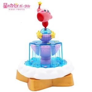 Action Toy Figures KIRBY PORTAL Kirby Dream Spring Rotating Fountain Music Box Toys for Children 231026