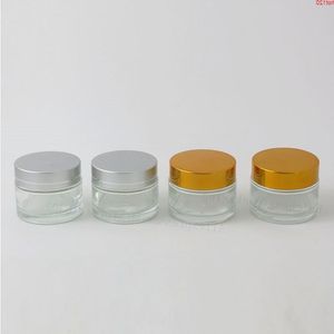 12 x 50g şeffaf cam kavanoz tenceresi bakım kremi doldurulabilir şişe kozmetik konteyner Makeuptool seyahat için plastik kapak