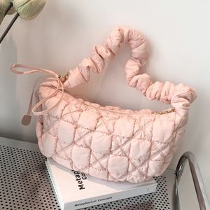 Evening Bags Elegant Quilted Cloud Bag for Women Handbag Hobo Designer Ruched Shoulder Crossbody Casual Pleated Bubbles Tote Purse 231026