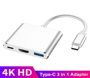 3 in 1 Type C To HDMIcompatible Connectors USB 30 Charging Adapter USBC 31 Hub for Mac Air Pro Huawei Mate10 Samsung S8 Plus S4192546