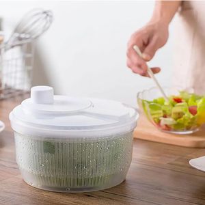 Fruit Vegetable Tools Vegetables Dryer Salad Spinner Fruits Basket Wash Clean Storage Washer Drying Machine Useful Kitchen 231026