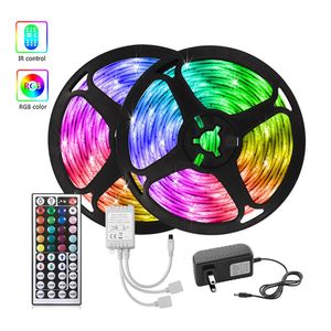 Other Event Party Supplies 510M 5050 RGB LED Strip Light DC12V 60ledsm Color Changing Flexible Tape Kit for Home Livingroom Bedroom Christmas DIY Deco 231026