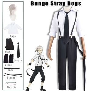 Bungo Stray Dogs anime cosplay kostümü Nakima atsushi dedektif giyim gömlek takım elbise Cadılar Bayramı Partisi Peruk Rol Oyun Kostümleri