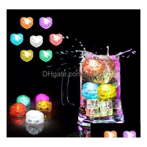 Novelty Lighting Light Up Ice Cube Flashing Party Decoration Led Glowing Atmosphere Props For Christmas Bathtubs Vases Weddings Pool Dhhdm