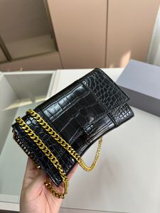 High Quality Hourglass Luxury Designer Bag Handbags B Crocodile Leather Crossbody bags purses designer Woman handbag Shoulder Bags Borse Bags With Box