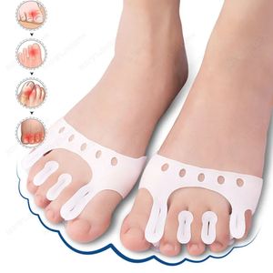 Ayakkabı Parçaları Aksesuarları Hallux Valgus Beş Toe Ayrıcı Ortopedik Kapsanma Yumuşak Silikonu Ön İrgül Yorgunluk Ayak Düzeltme Ekleyicisi Ekleme 231025