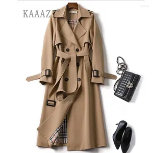 Frauen Trenchcoats Winter Langes Hemd Kleid Frauen Braun Windschutz Mantel Koreanische Plus Große Größe Casual Oberbekleidung Verdickung Mode