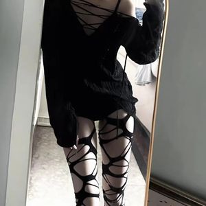 Seksi çorap alışveriş merkezi goth seksi lolita tayt kadınlar emo siyah çoraplar harajuku külotlu çorap iç çamaşırı cilt gotik kıyafetler sokak kıyafetleri Kore moda 231027