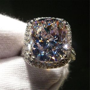 Роскошное кольцо с бриллиантом 8 карат, ювелирные изделия из белого золота 14 карат, муассанит, обручальное кольцо для женщин, аксессуары для свадебной вечеринки LJ2215W
