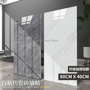 Wall Stickers Faux Tile Kitchen Grease Proof 3d TV Backdrop Refurbishment Waterproof Aluminium Self Adhesive 231026