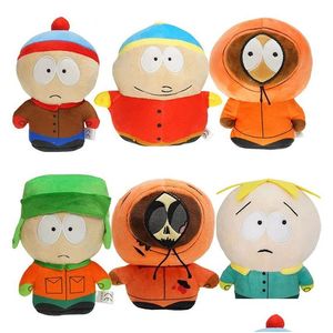 Filmes TV Brinquedo de Pelúcia 20cm South Park Brinquedos Boneca Dos Desenhos Animados Stan Kyle Kenny Cartman Travesseiro Peluche Crianças Presente de Aniversário Drop Delivery Gift Dh8It